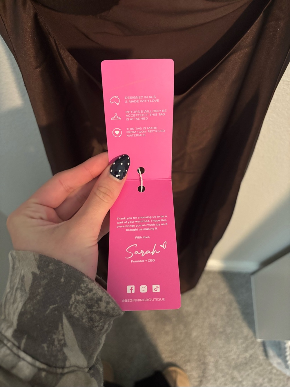 Beginning Boutique Scarlette Brown Maxi Dress - Picture 11 of 16